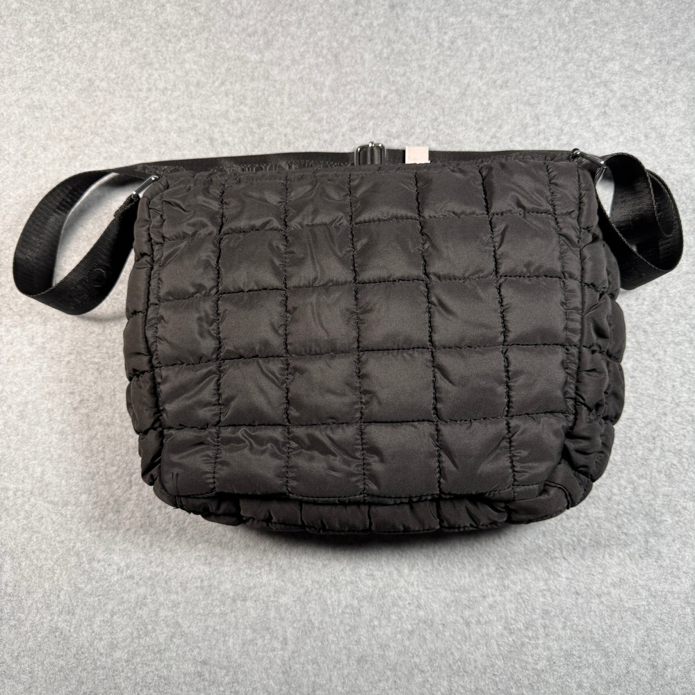 Valentino Orlandi Large Puffy Quilted Crossbody Bag Black NWT V-4006